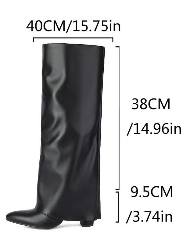 Pointed toe high heel western boots