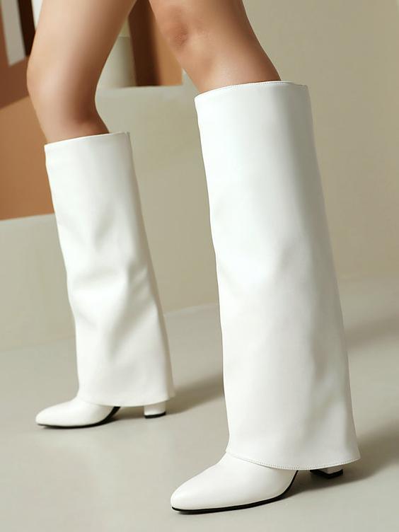 Pointed toe high heel western boots