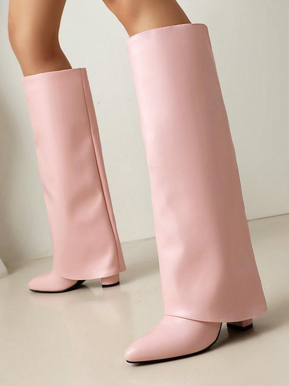 Pointed toe high heel western boots
