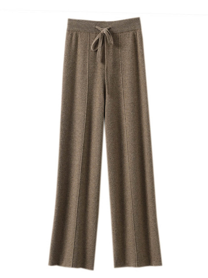 3D Seam Drawstring Cotton Long Pants