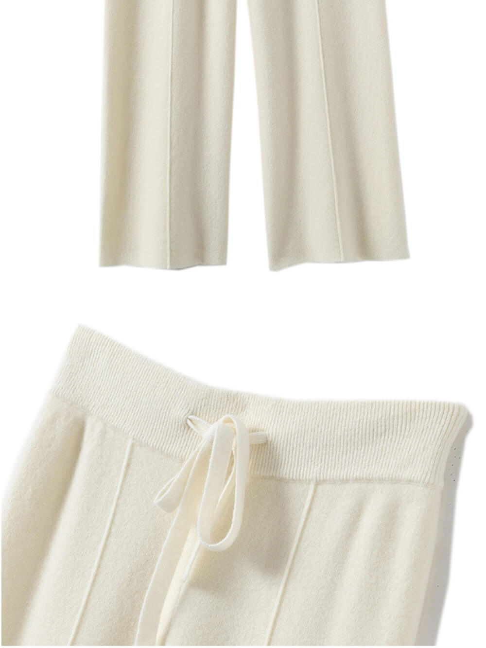 3D Seam Drawstring Cotton Long Pants