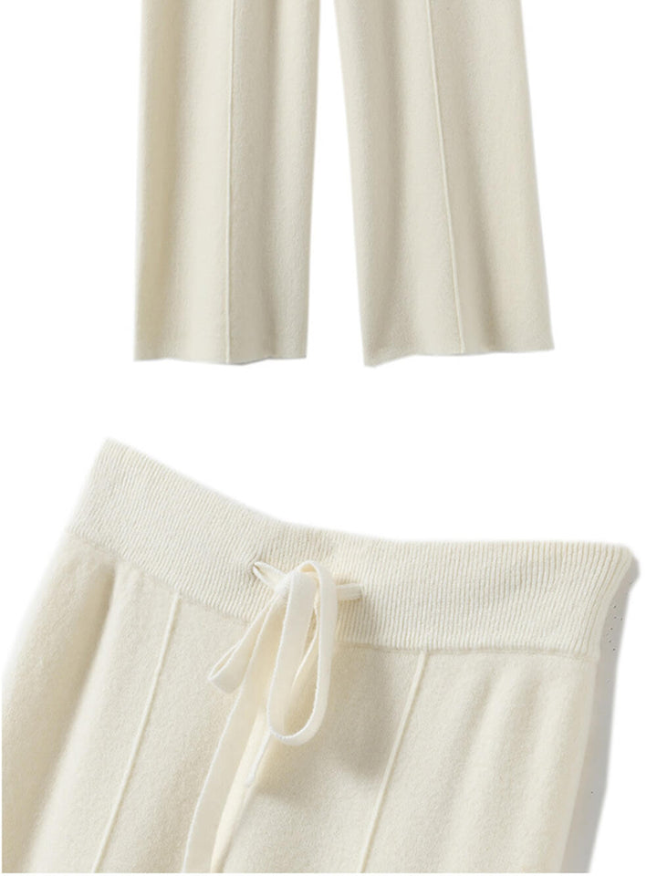 3D Seam Drawstring Cotton Long Pants