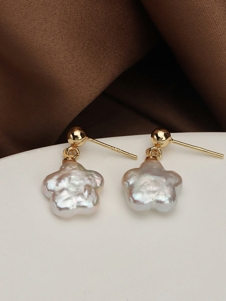 Baroque Star Tassel Pearl Earrings