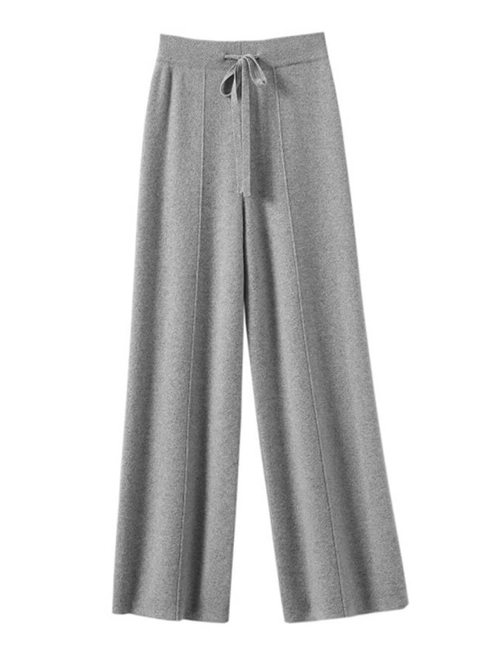 3D Seam Drawstring Cotton Long Pants