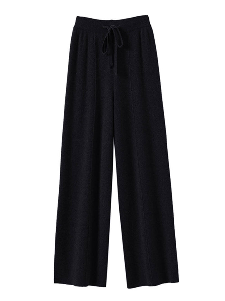 3D Seam Drawstring Cotton Long Pants