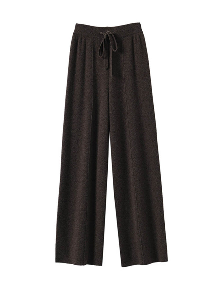 3D Seam Drawstring Cotton Long Pants