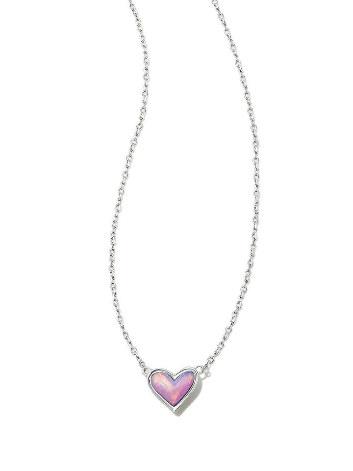 Adjustable Peach Heart Natural Stone Necklace