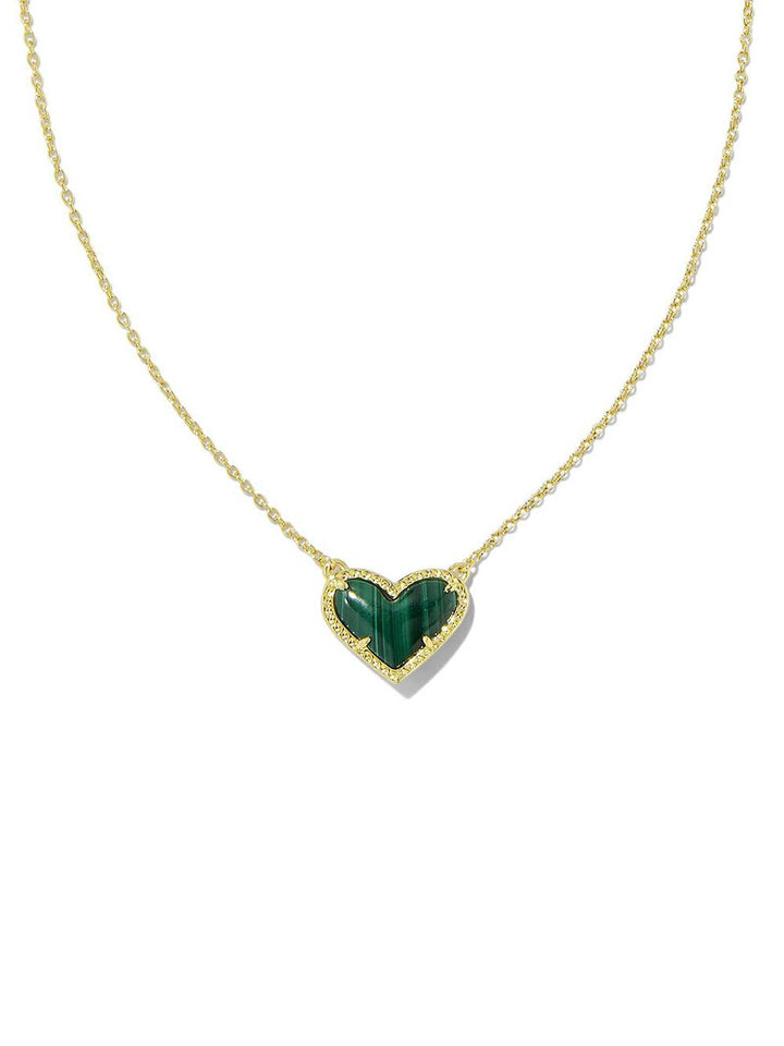 Adjustable Peach Heart Natural Stone Necklace