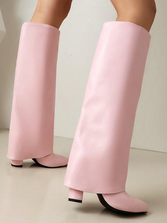 Pointed toe high heel western boots