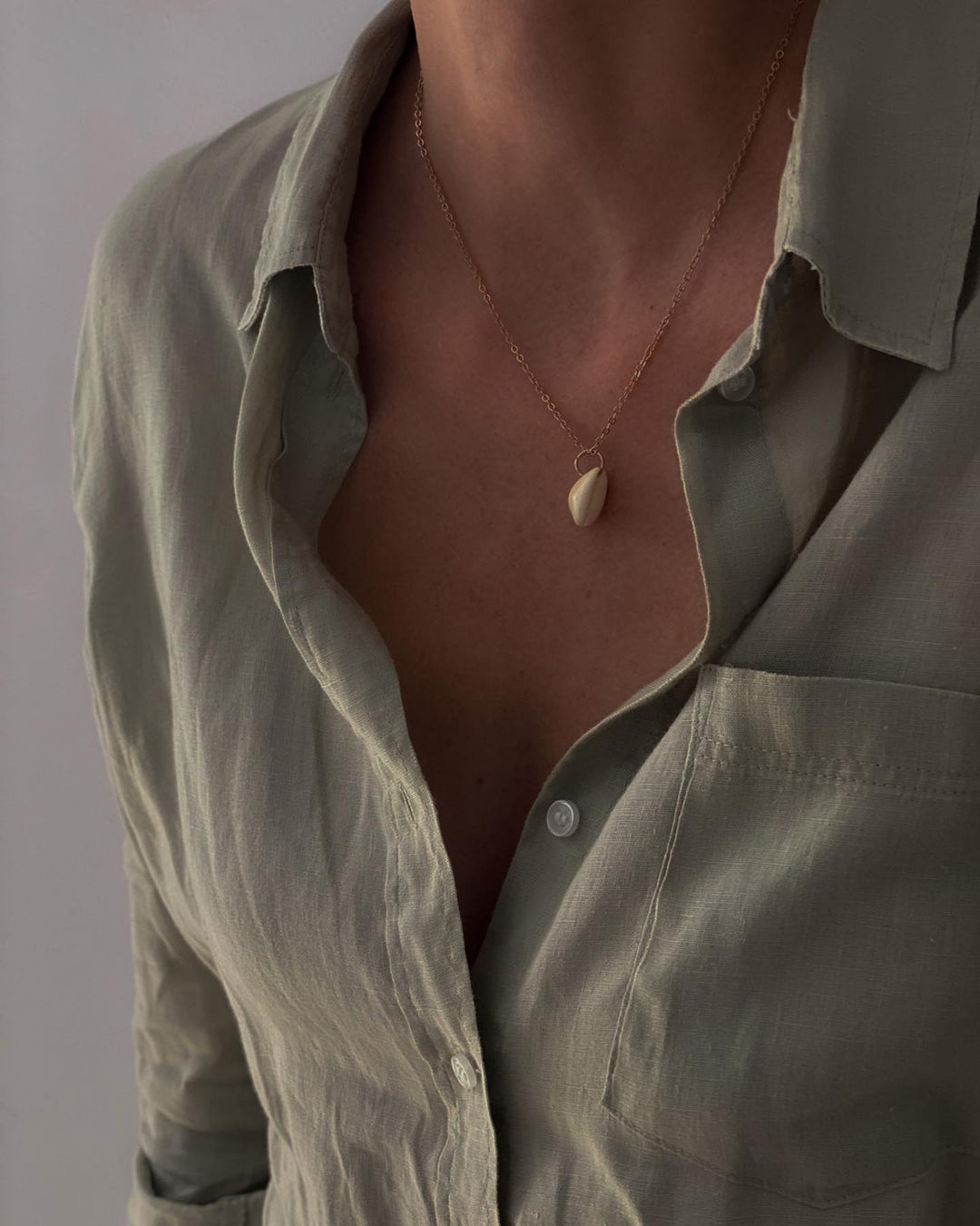 Statement Boho Necklace - Conch Shell Pendant