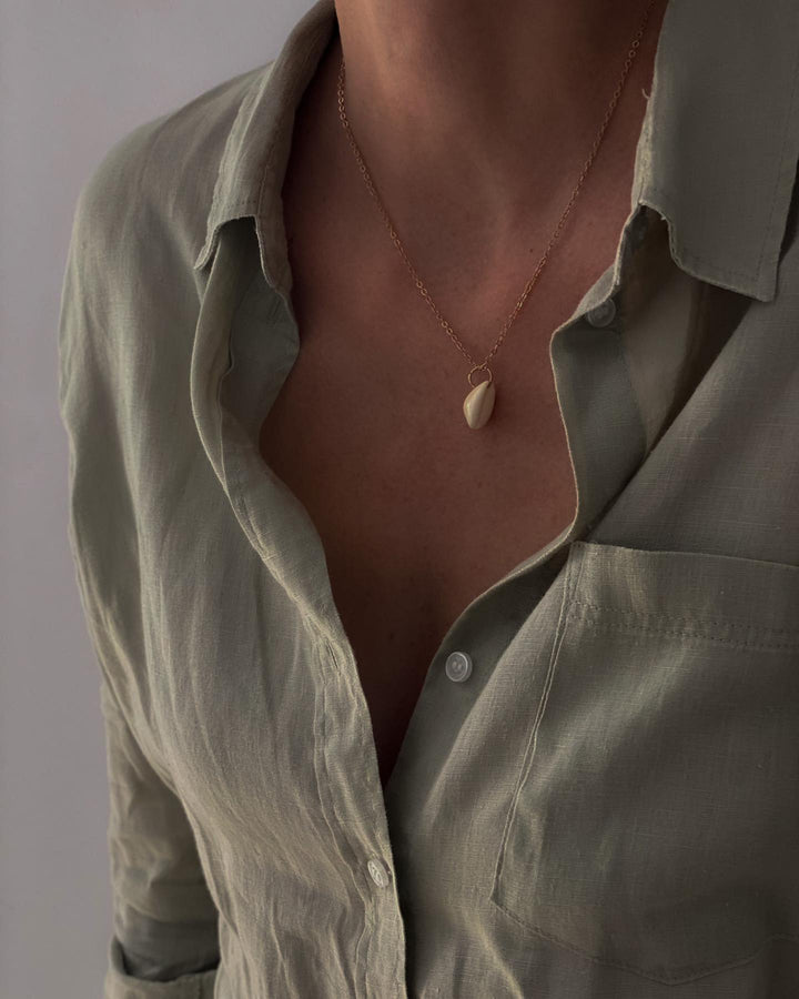 Statement Boho Necklace - Conch Shell Pendant