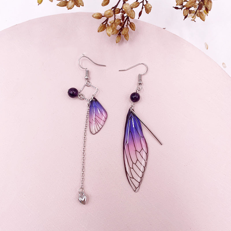 Butterfly Wing  Cicada Wing Classic Tassel Earrings