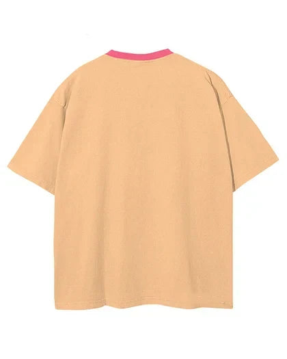 Pink Fish Print Short Sleeve T-Shirt