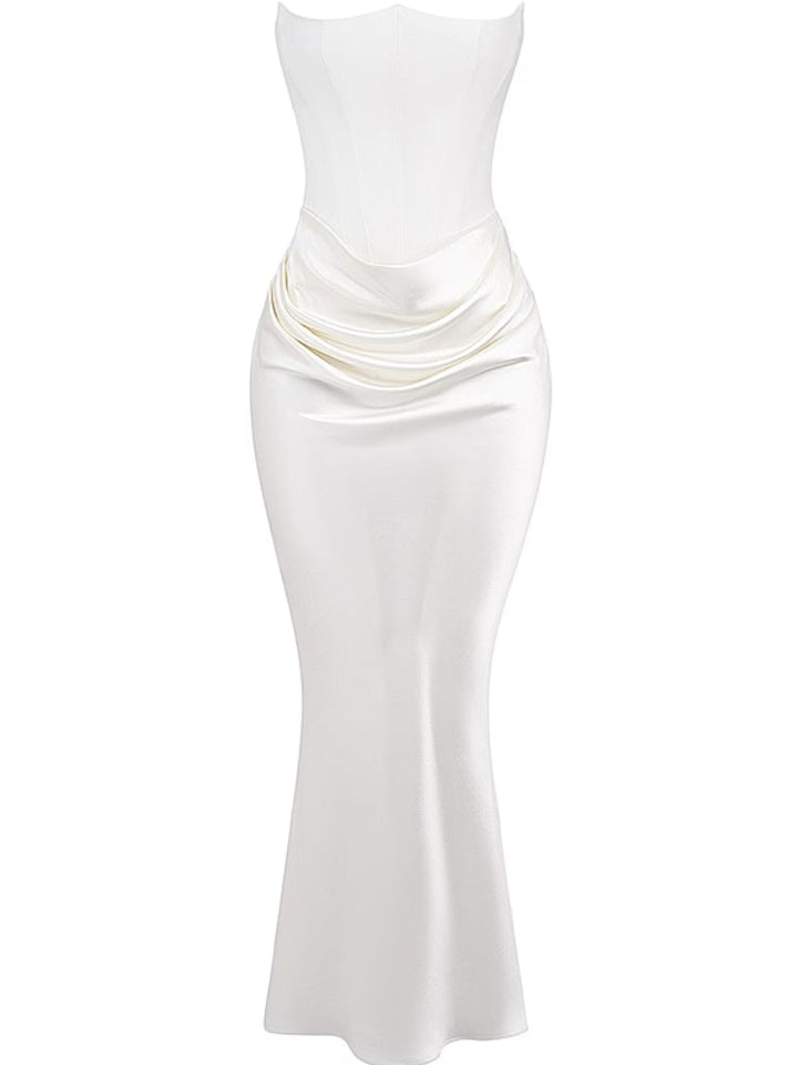 Ivory Strapless Corset Dress