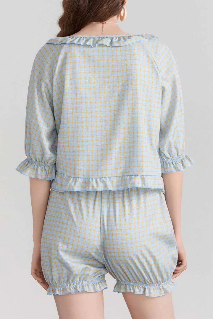 The Romeo Sleep Set - Blue Plaid