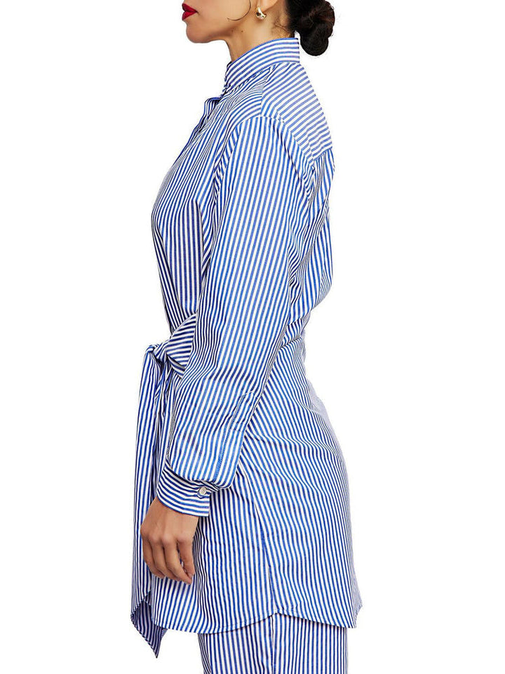 Blue Bar Skirt Set