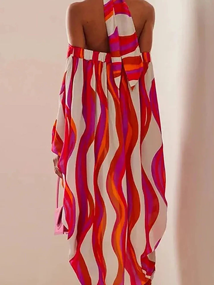 Halter Swimsuit and One Shoulder Bikini