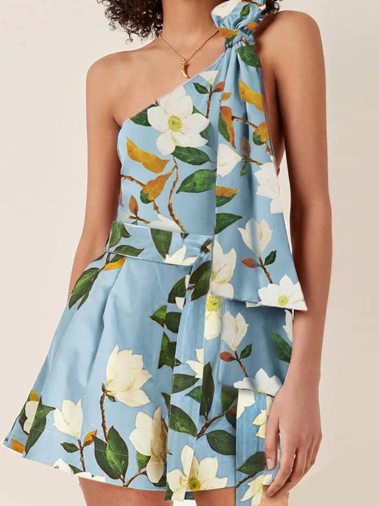 Fresh Floral One Piece Swimsuit Set