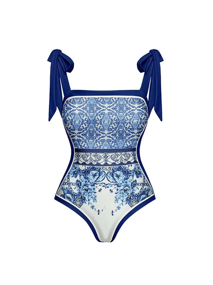 Boho Print One Piece Swimsuit
