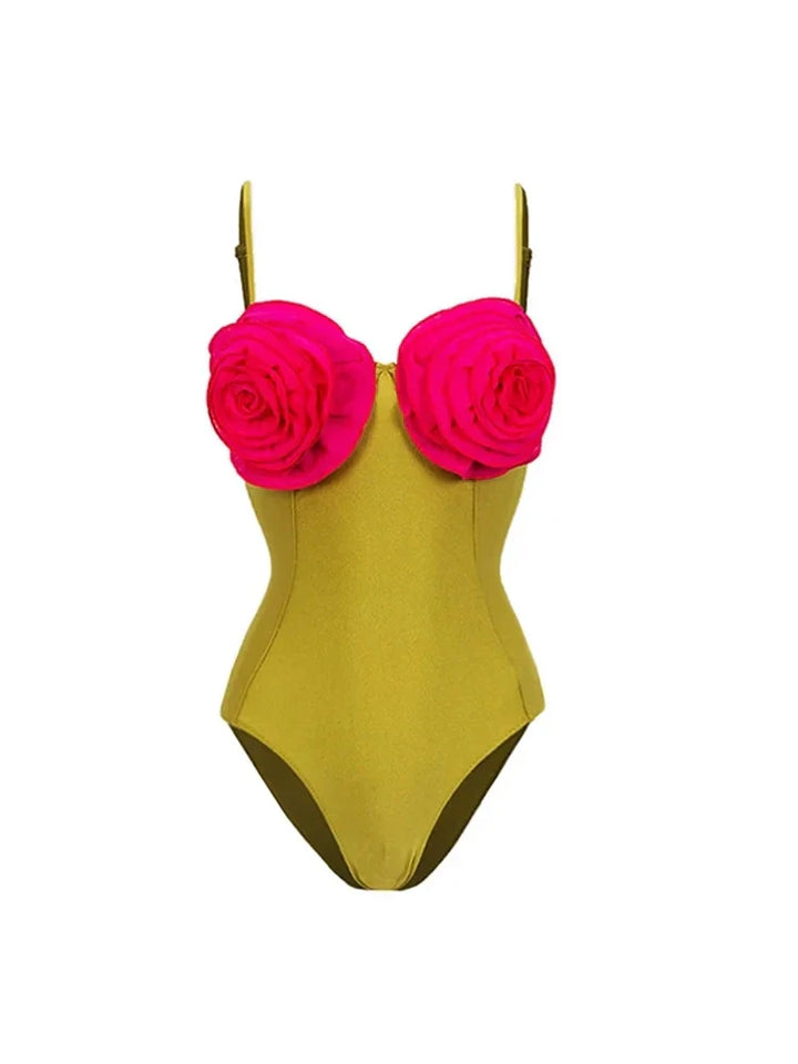 Floral Decor One-Piece Swimsuit