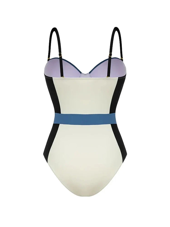 Colorblock Structured One Piece Swimsuit