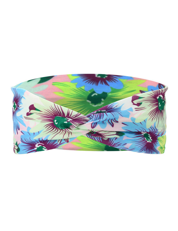 Twist Front Multicoloured Sunflowers Print Thin Hairband