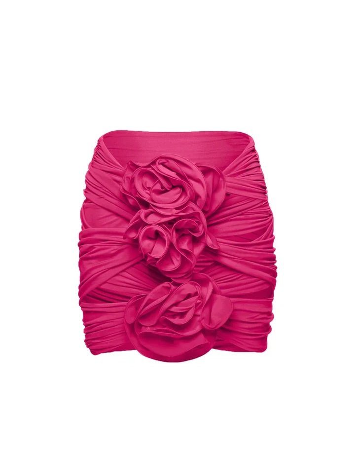 3D Floral Cutout Strappy Swimsuit Set