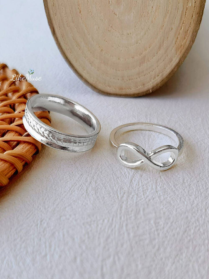 Boho Rings - Geometric Star & Moon Set 12pcs