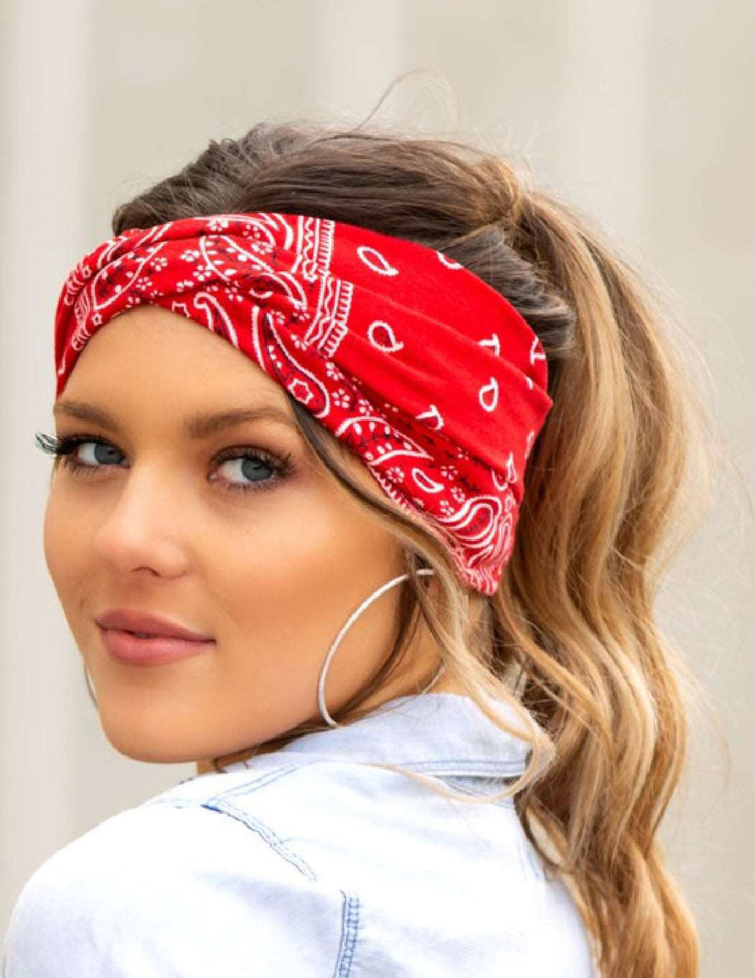 Paisley Boho Broadside Knot Headband