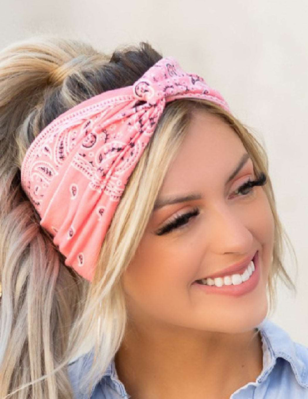 Paisley Boho Broadside Knot Headband