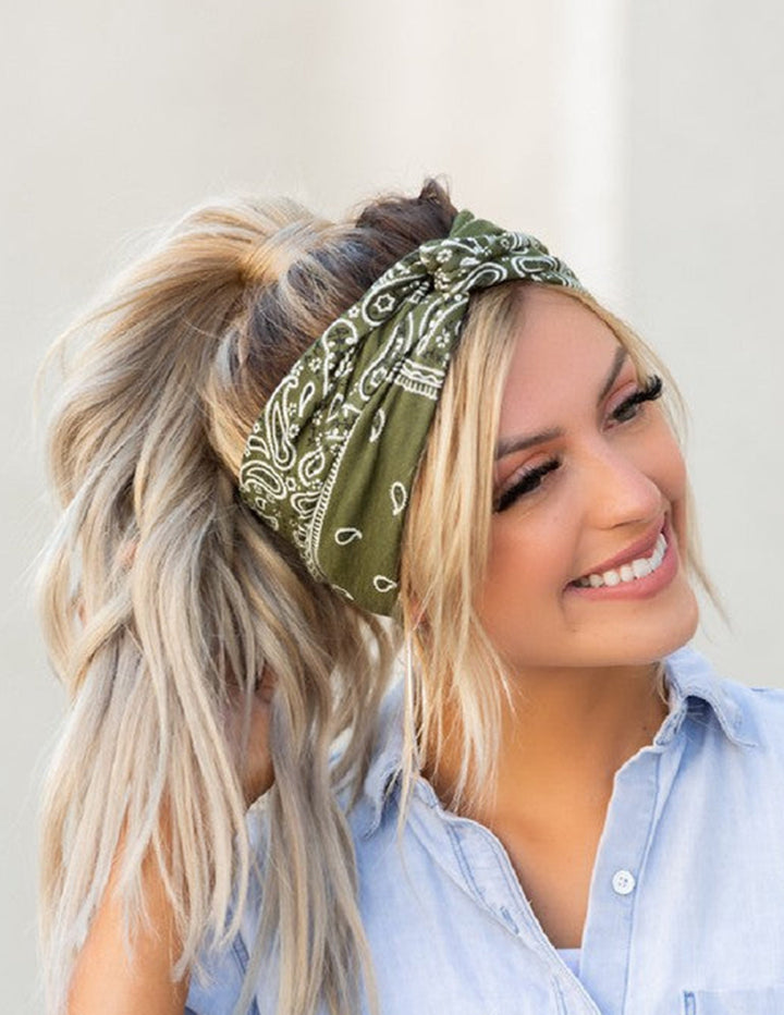 Paisley Boho Broadside Knot Headband