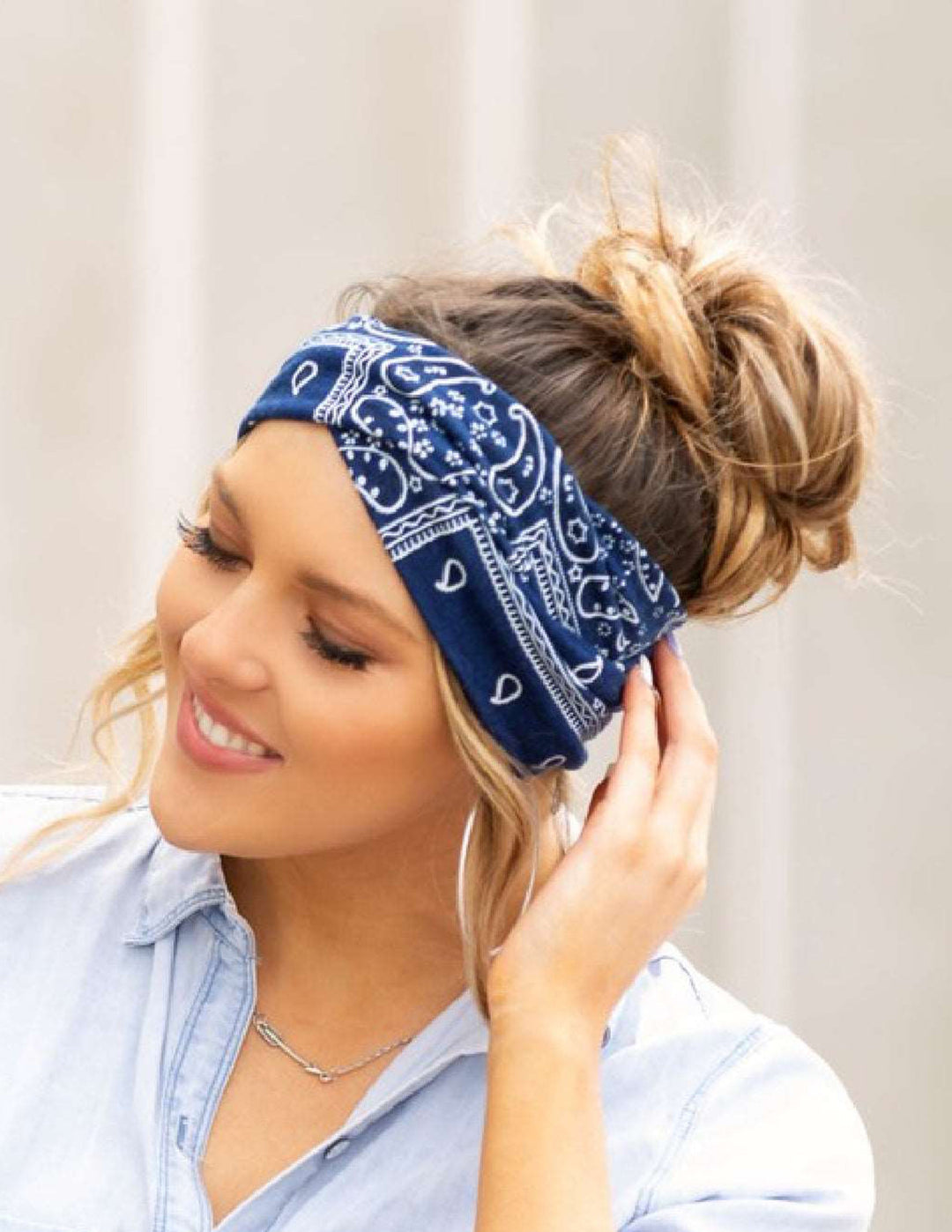 Paisley Boho Broadside Knot Headband