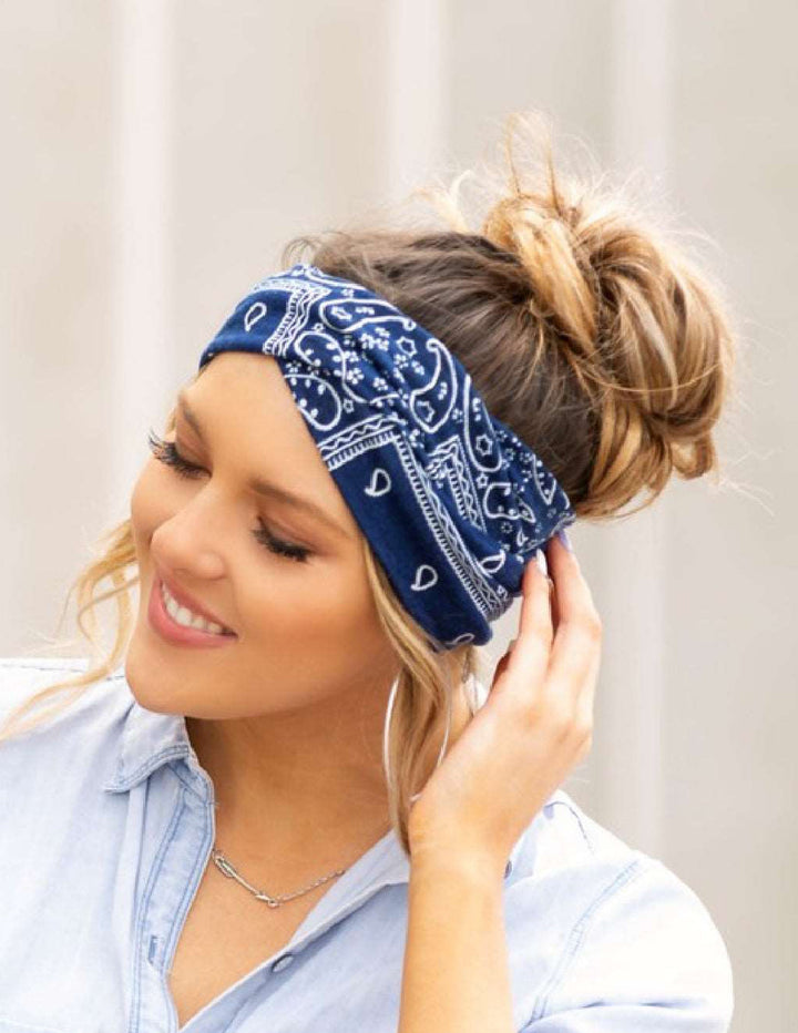 Paisley Boho Broadside Knot Headband