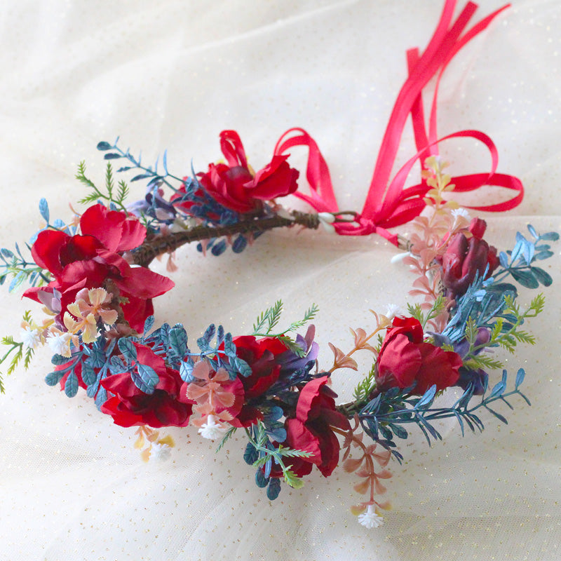 Bridal Flower Crown - Peony & Roses Hair Wreath