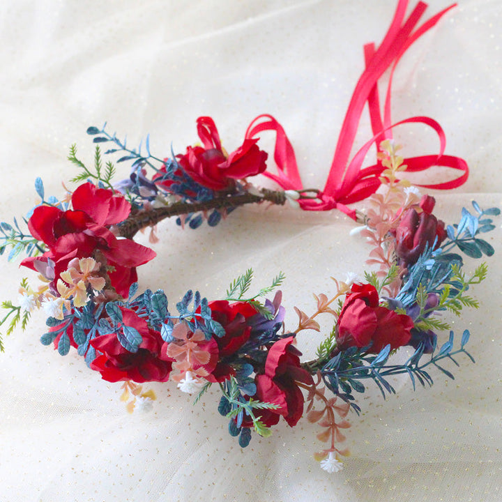 Bridal Flower Crown - Peony & Roses Hair Wreath