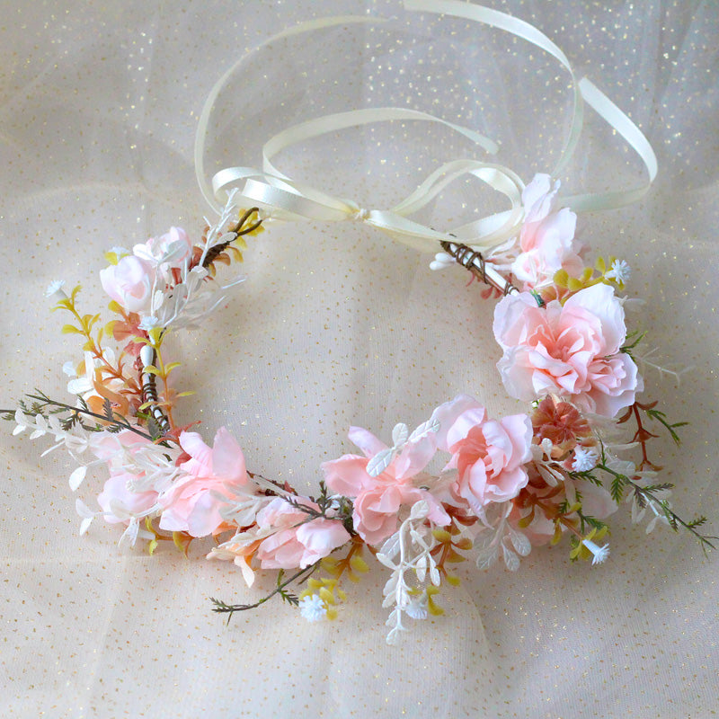 Bridal Flower Crown - Peony & Roses Hair Wreath