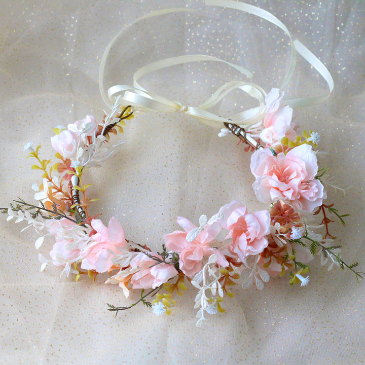 Bridal Flower Crown - Peony & Roses Hair Wreath