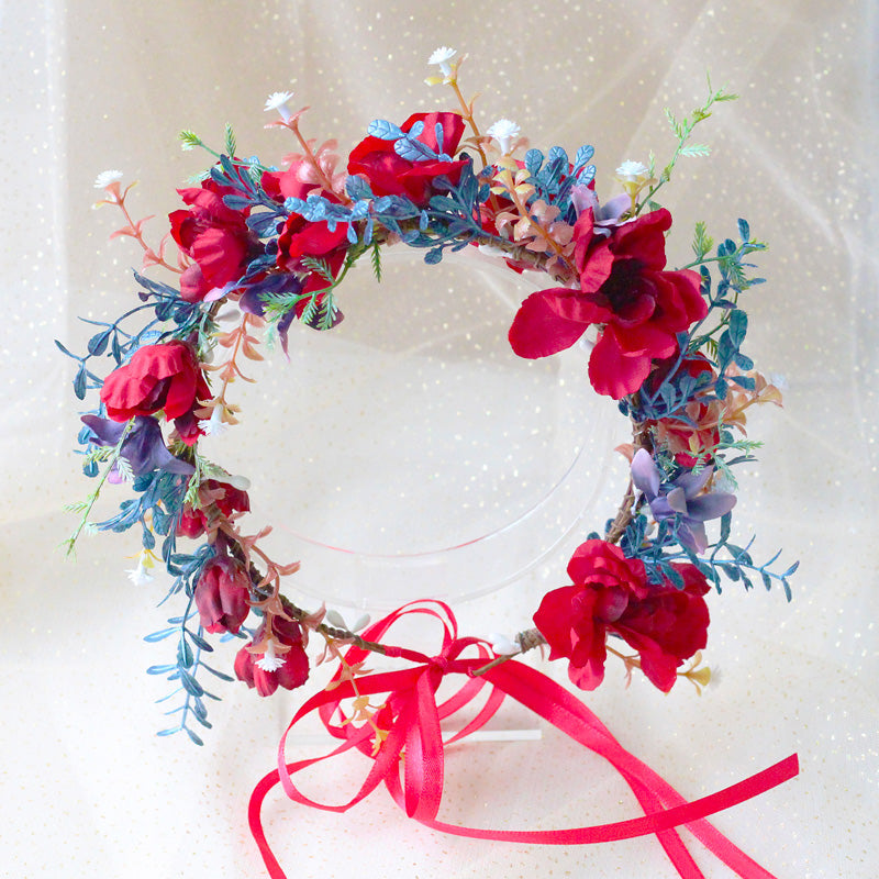 Bridal Flower Crown - Peony & Roses Hair Wreath