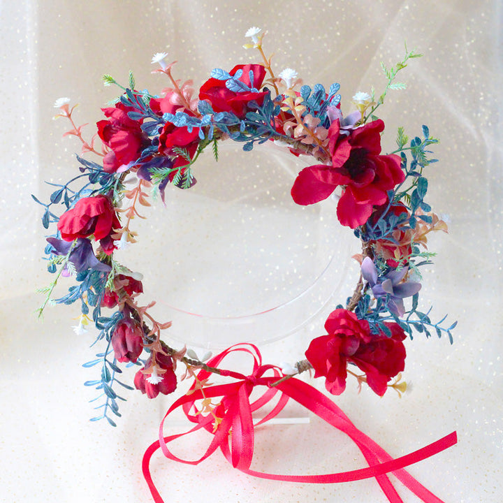 Bridal Flower Crown - Peony & Roses Hair Wreath