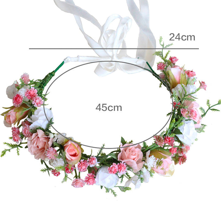 Bridal Flower Crown - Peony Bouque White Roses