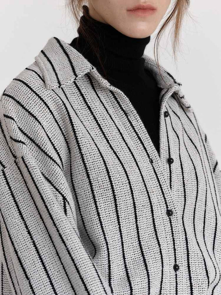 Gold Striped Casual Shirt
