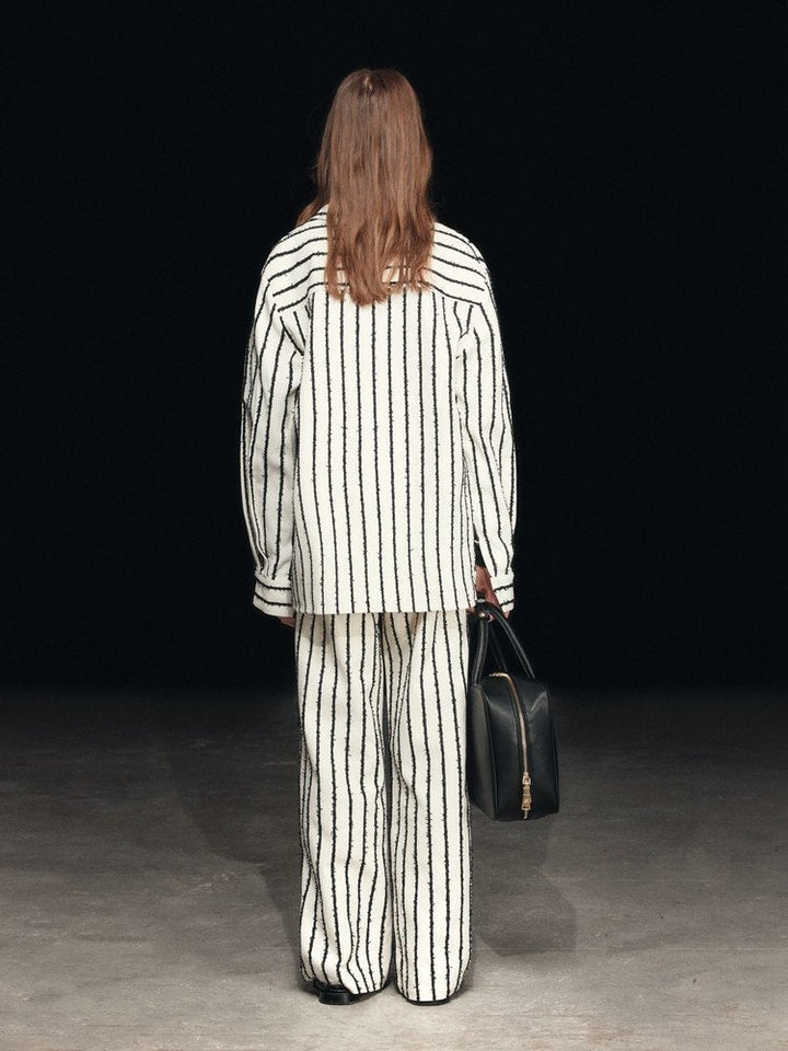 Casual Loose-Fit Striped Shirt