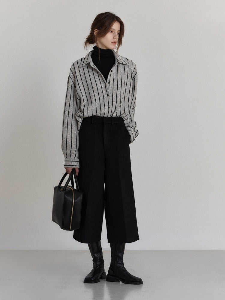 Gold Striped Casual Shirt