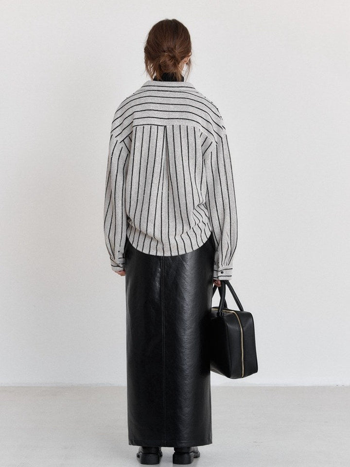 Gold Striped Casual Shirt