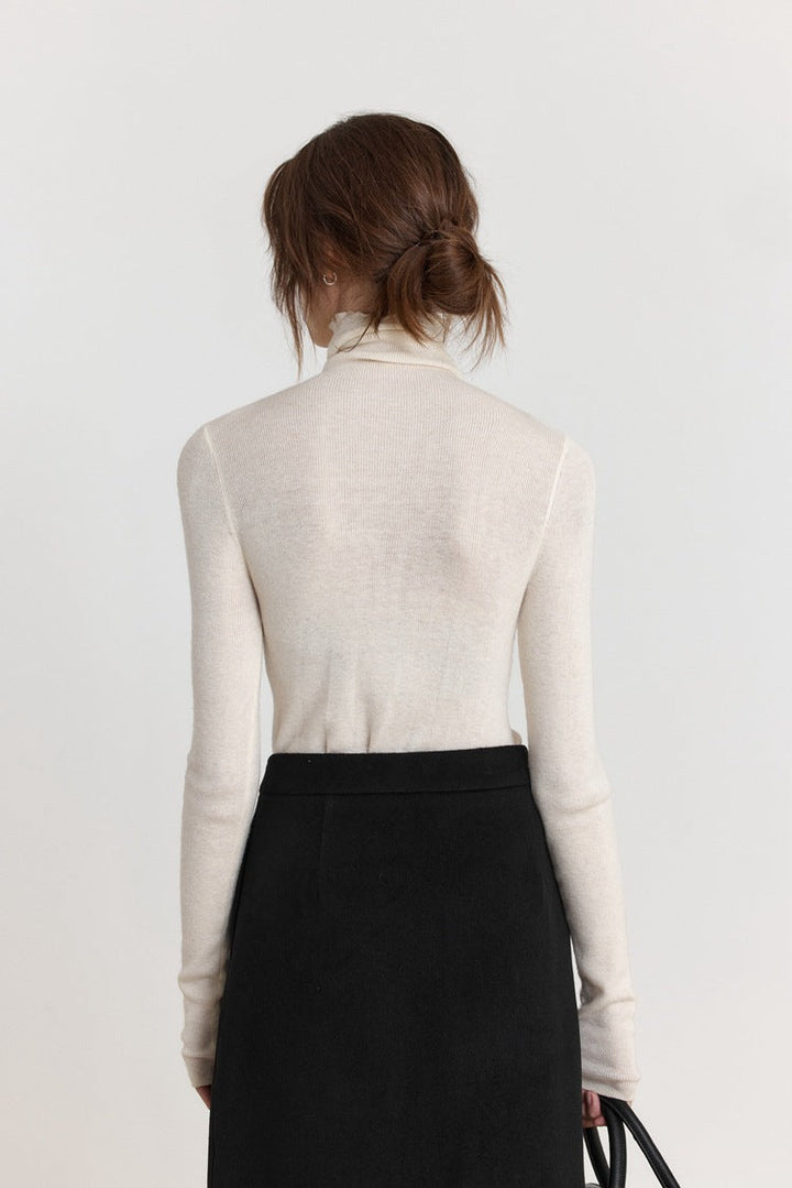 Wool Stretch Slim-Fit Turtleneck Sweater
