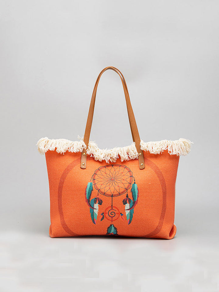 Fashionable Printed Canvas Shoulder Bag