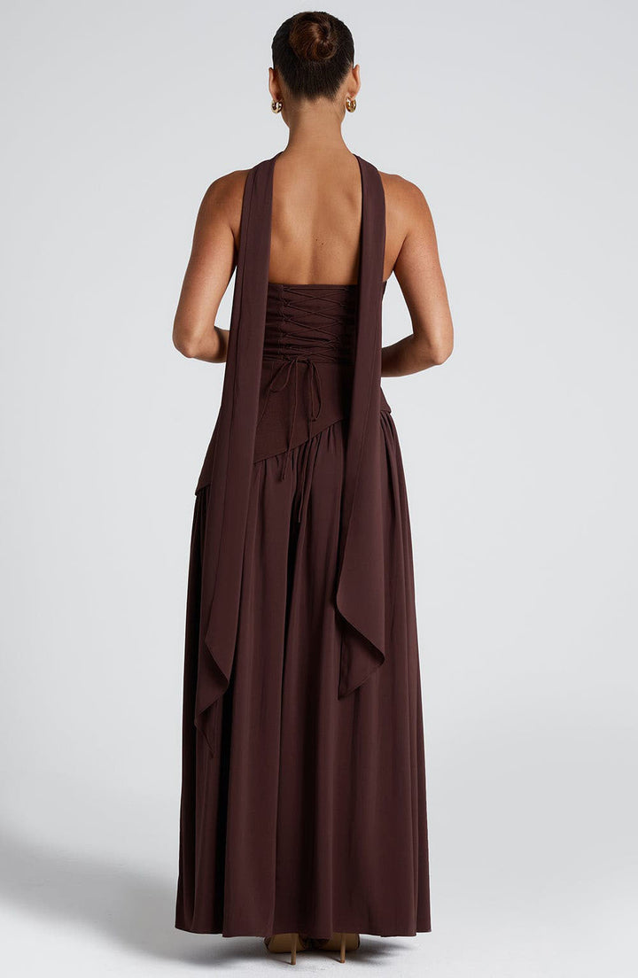 STRAPLESS SLIT DRESS