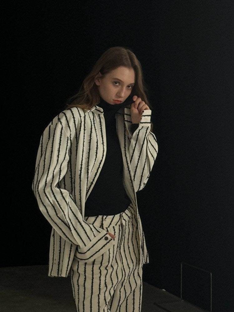 Casual Loose-Fit Striped Shirt