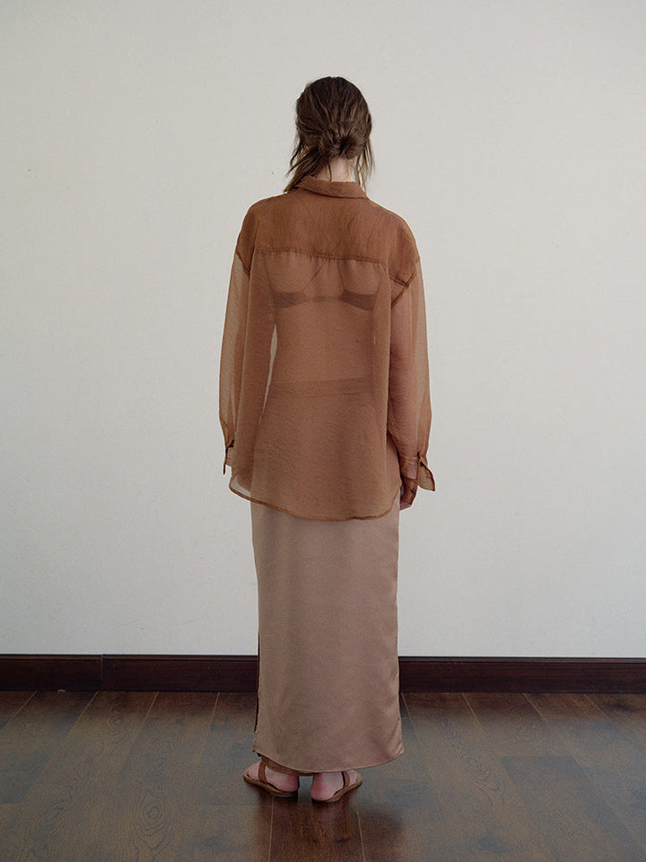Sheer Long Sleeve Sun Protection Shirt