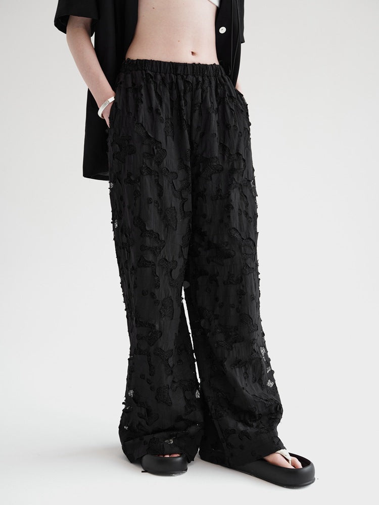 Hollow Lace Casual Long Pants